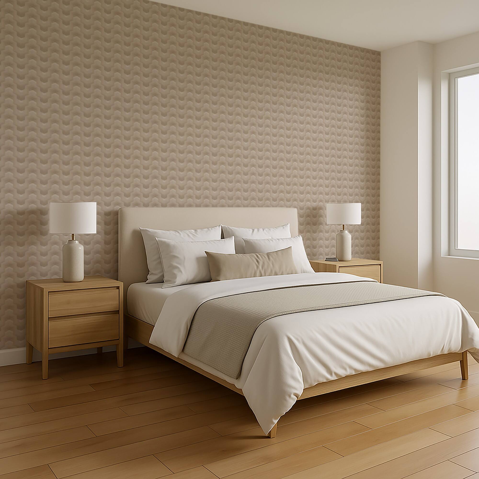 Designs Direct Embroidered Polygonal Dream Wallpaper